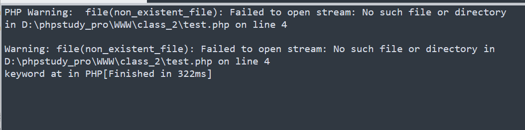 没有@的运行结果